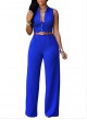 Belted Front Button Up Jumpsuit 
